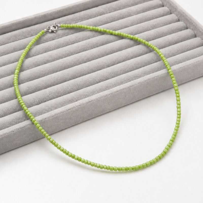 Collar Mostacillas Verde Claro