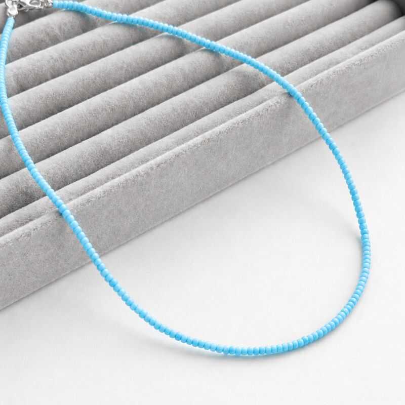 Collar Mostacillas Celeste