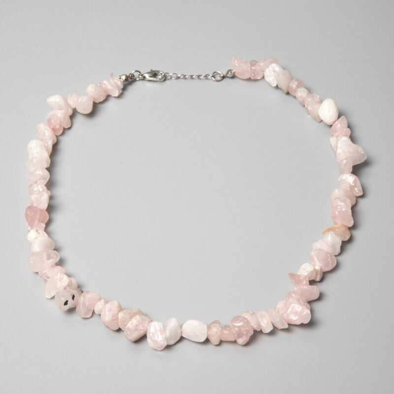 Collar Escallas Cuarzo Rosa
