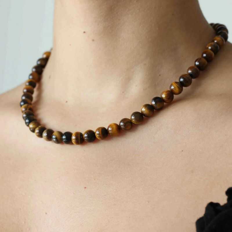 Collar Gargantilla Ojo de Tigre