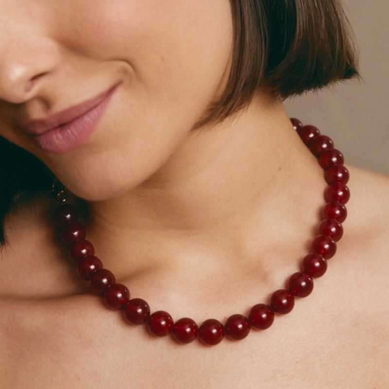 Collar Gargantilla Ágata Roja