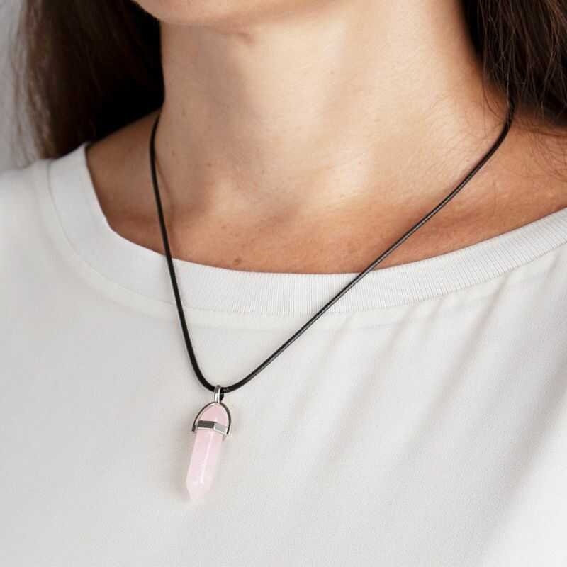 Colgante Cuarzo Rosa