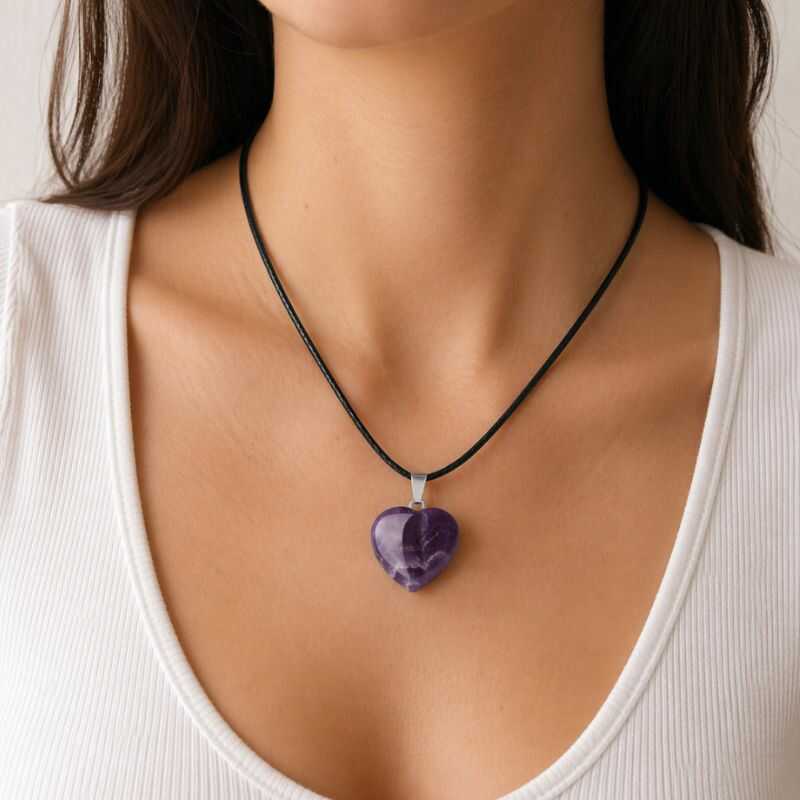 Collar de Amatista Corazón