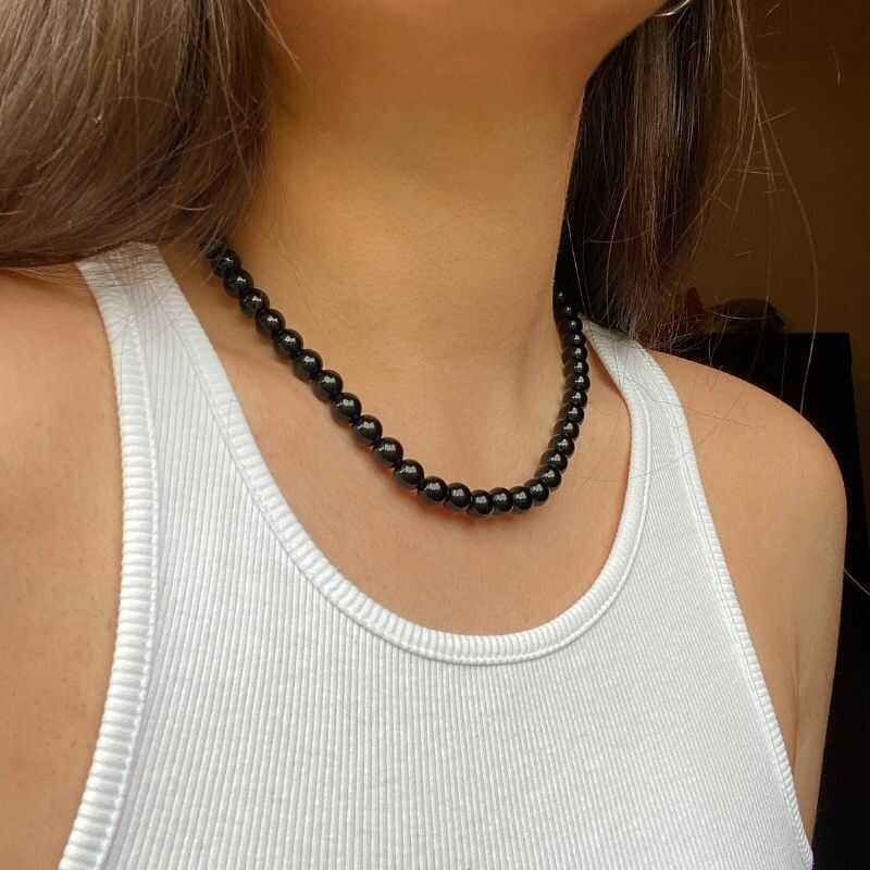 Collar Gargantilla Ágata Negra