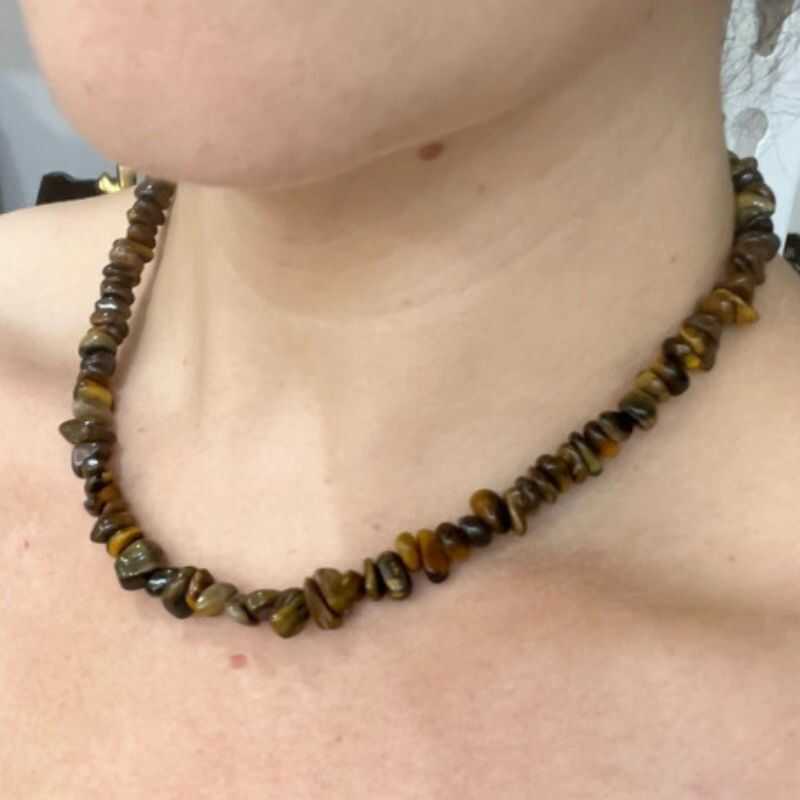 Collar Escallas Ojo de Tigre