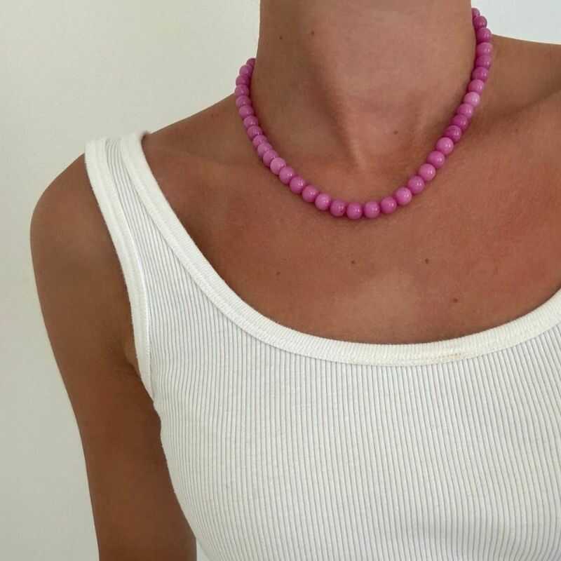 Collar Gargantilla Jaspe Rosa