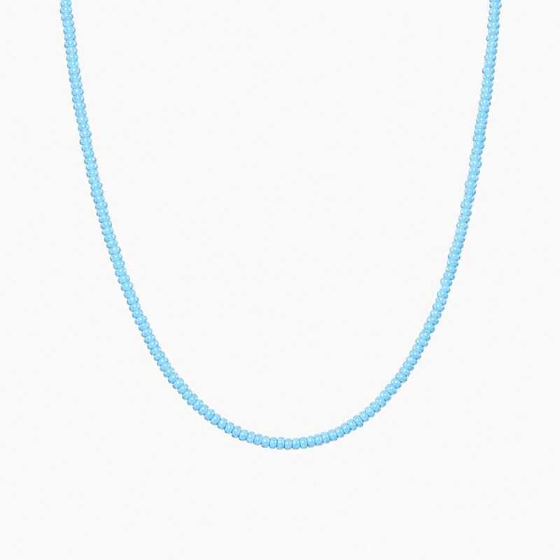 Collar Mostacillas Celeste