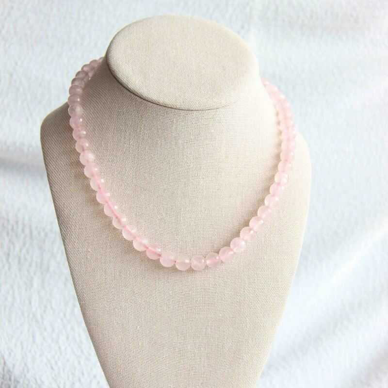 Collar Gargantilla Cuarzo Rosa