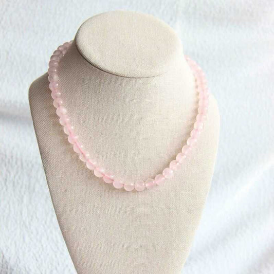 Collar Gargantilla Cuarzo Rosa