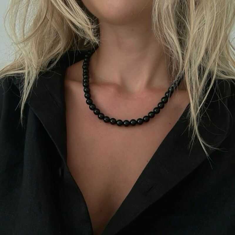 Collar Gargantilla Ágata Negra