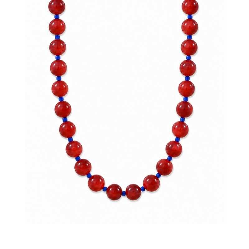 Collar Ágata Roja + Mostacillas