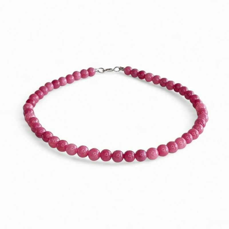 Collar Gargantilla Jaspe Rosa