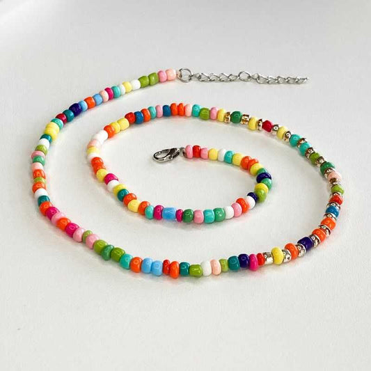 Collar Cuentas Multicolor