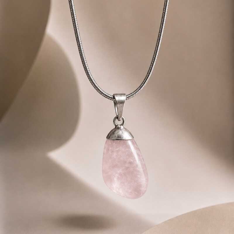 Colgante Cuarzo Rosa