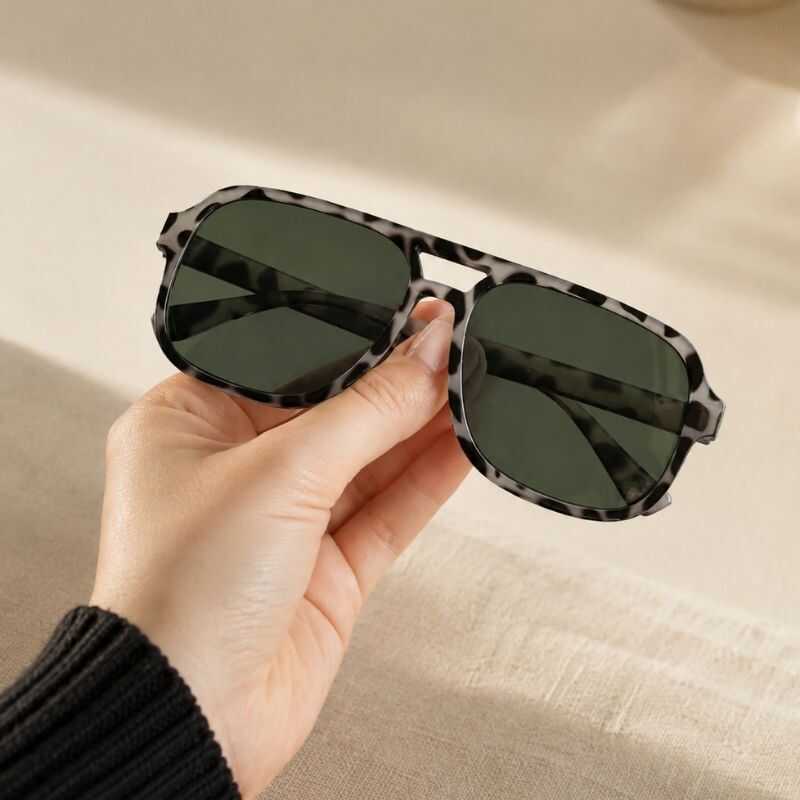 Lentes Aviador Animal Print Verde