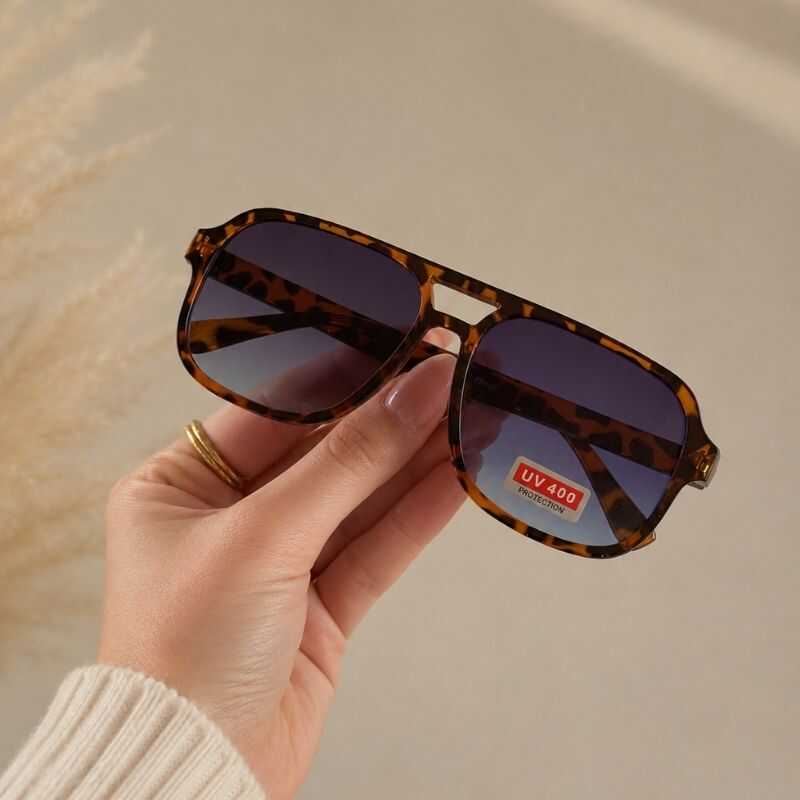 Lentes Aviador Animal Print Azul
