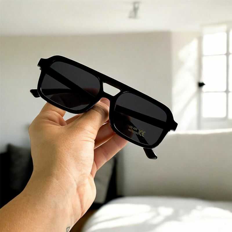 Lentes Aviador Rectangulares Negro