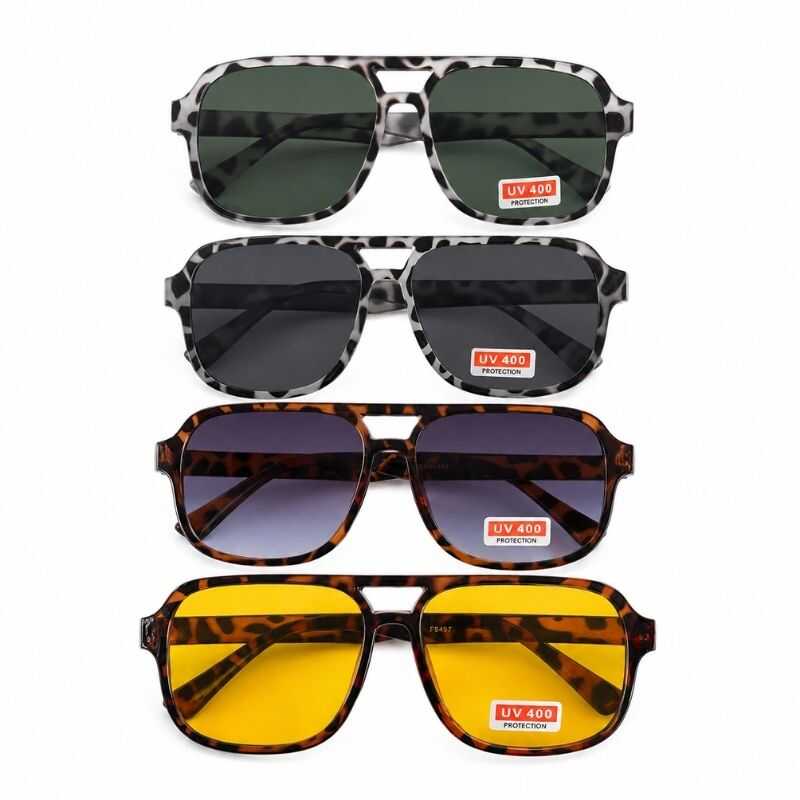 Lentes Aviador Animal Print Azul