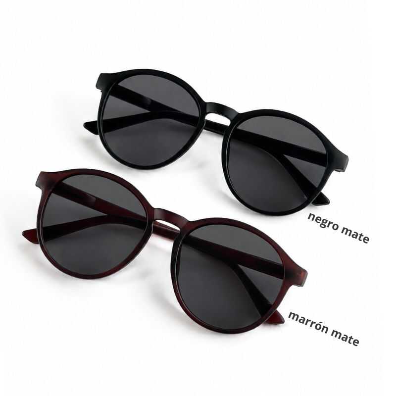 Lentes Circulares Marrón Mate