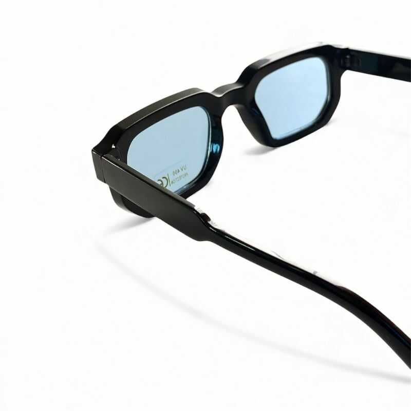 Lentes Rectangulares Grueso Azul