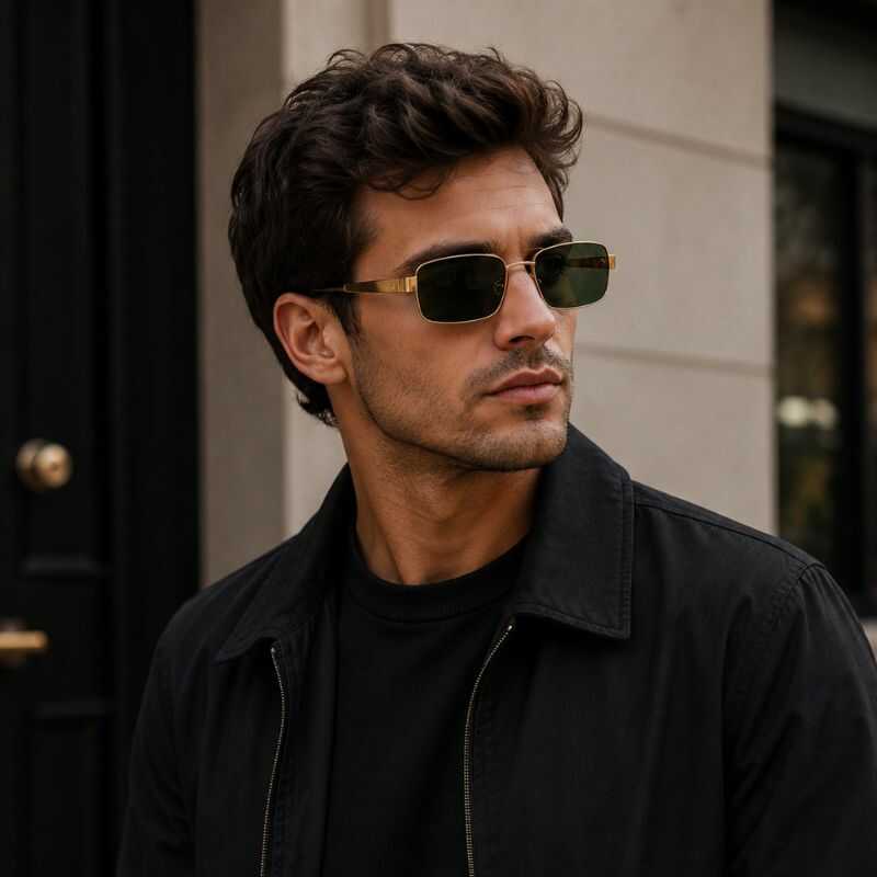Lentes Golden Rectangulares Verde