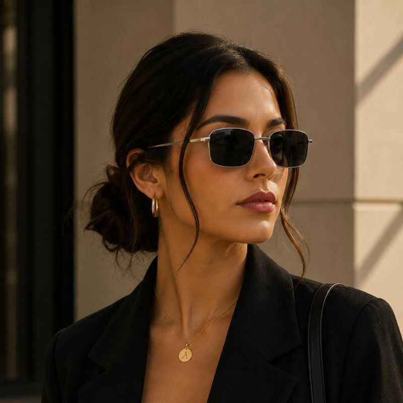 Lentes Retro Negro y Gris