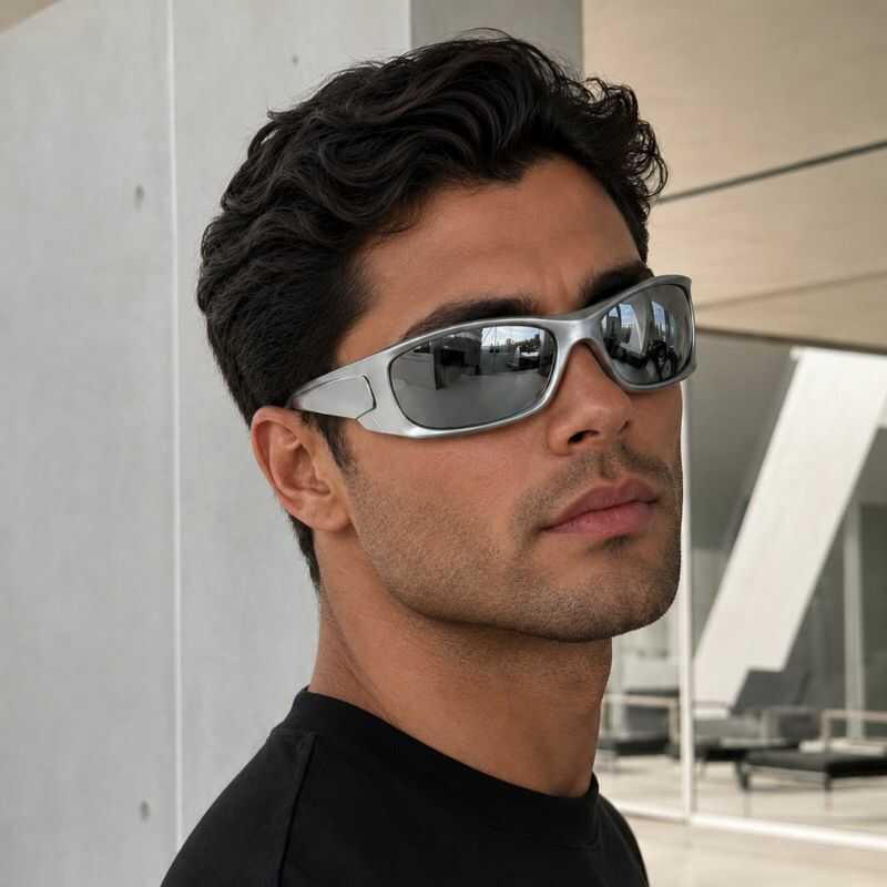 Lentes Y2K Envolventes Gris