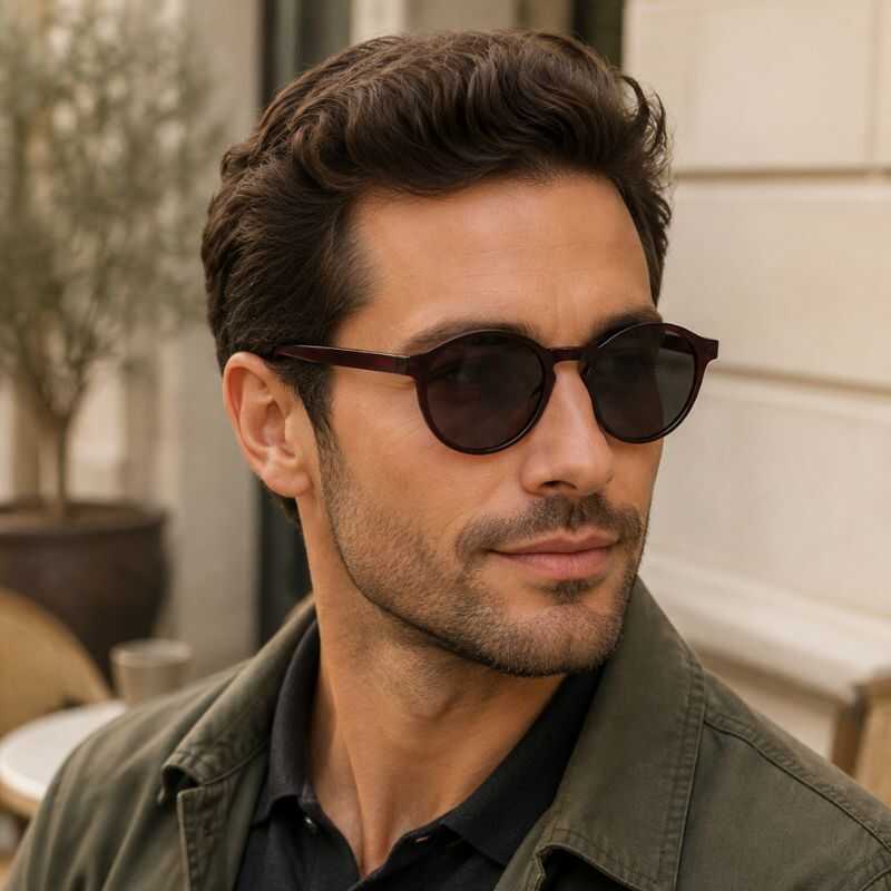 Lentes Circulares Marrón Mate