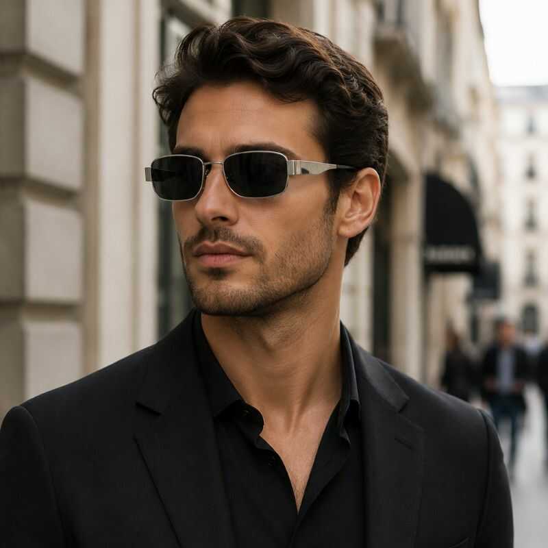 Lentes Silver Rectangulares Negro