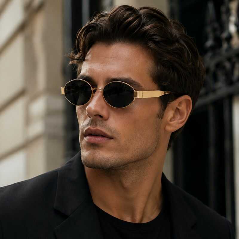 Lentes Golden Ovalados Negro