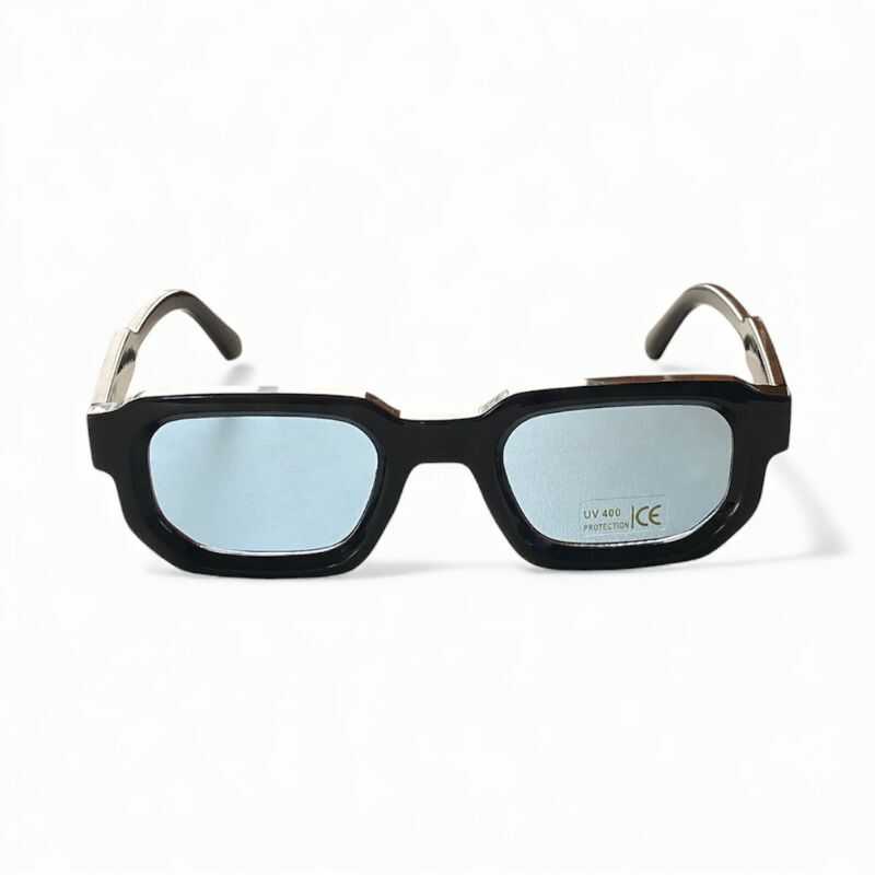 Lentes Rectangulares Grueso Azul