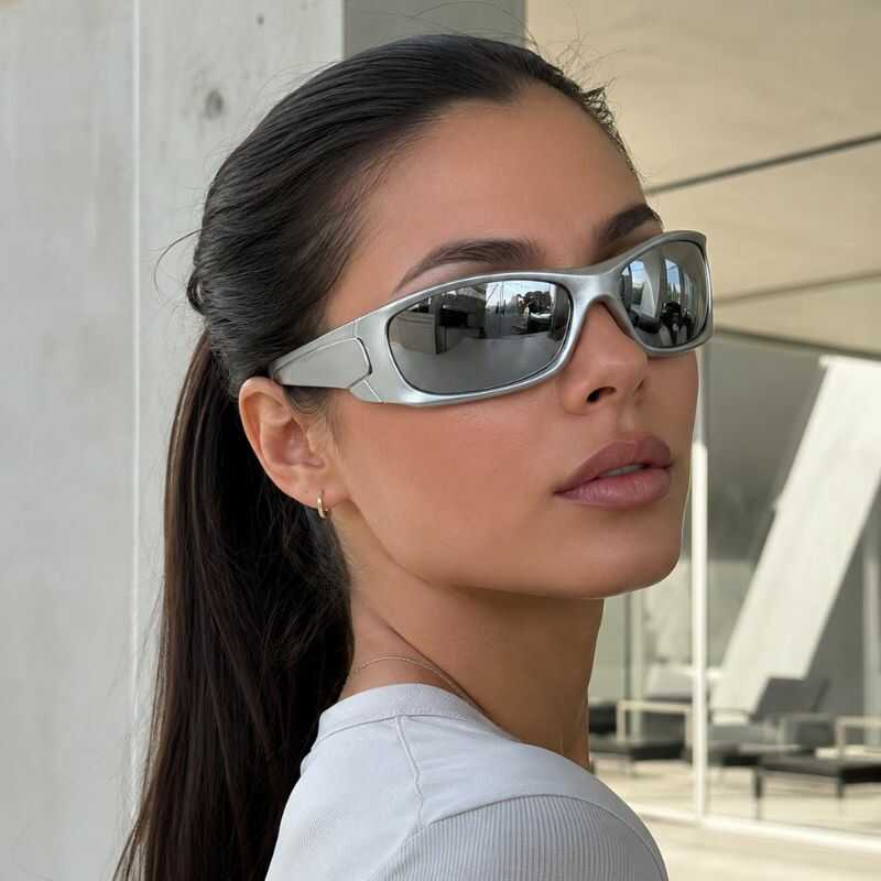 Lentes Y2K Envolventes Gris