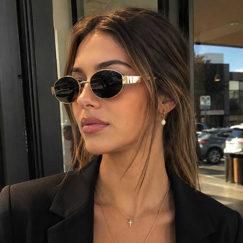Lentes Golden Ovalados Negro