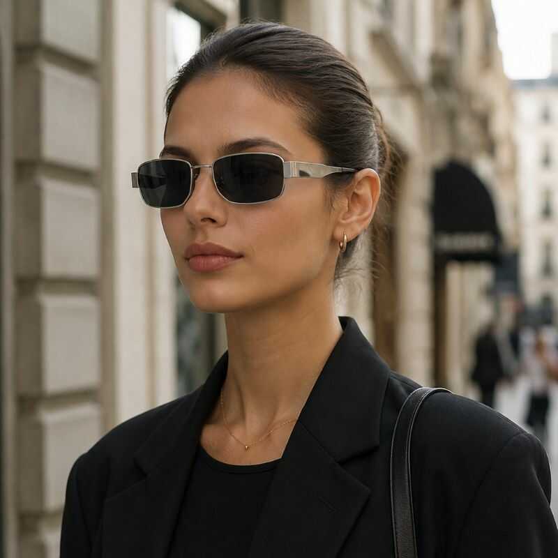 Lentes Silver Rectangulares Negro