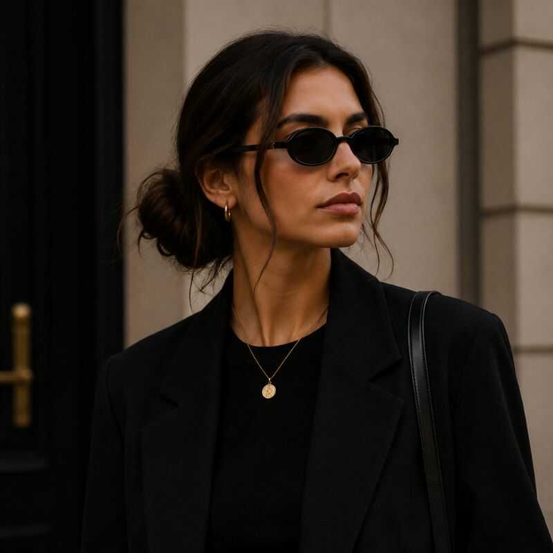 Lentes Oval Negro