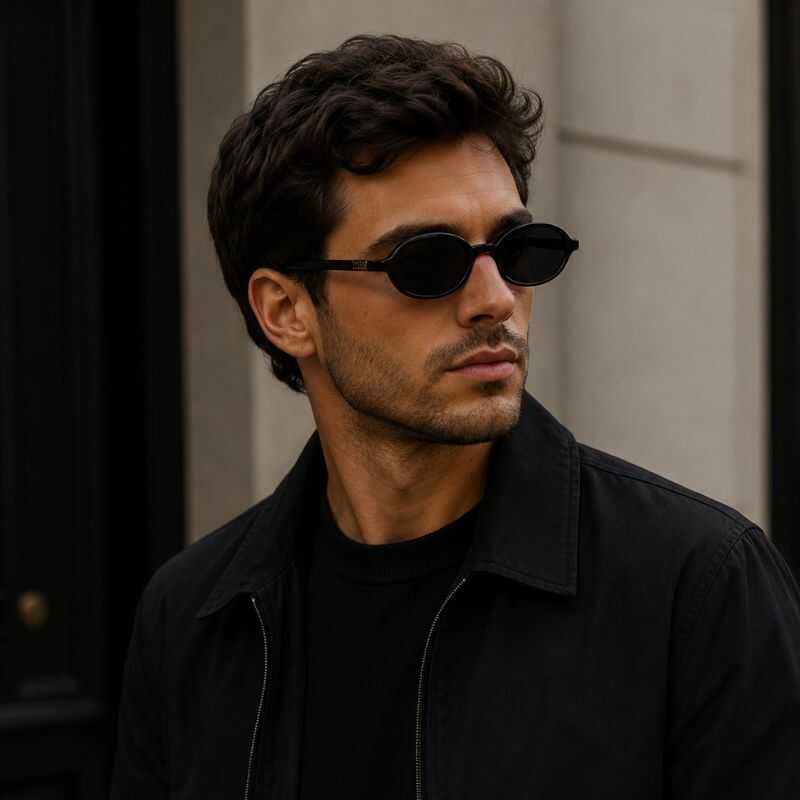 Lentes Oval Negro