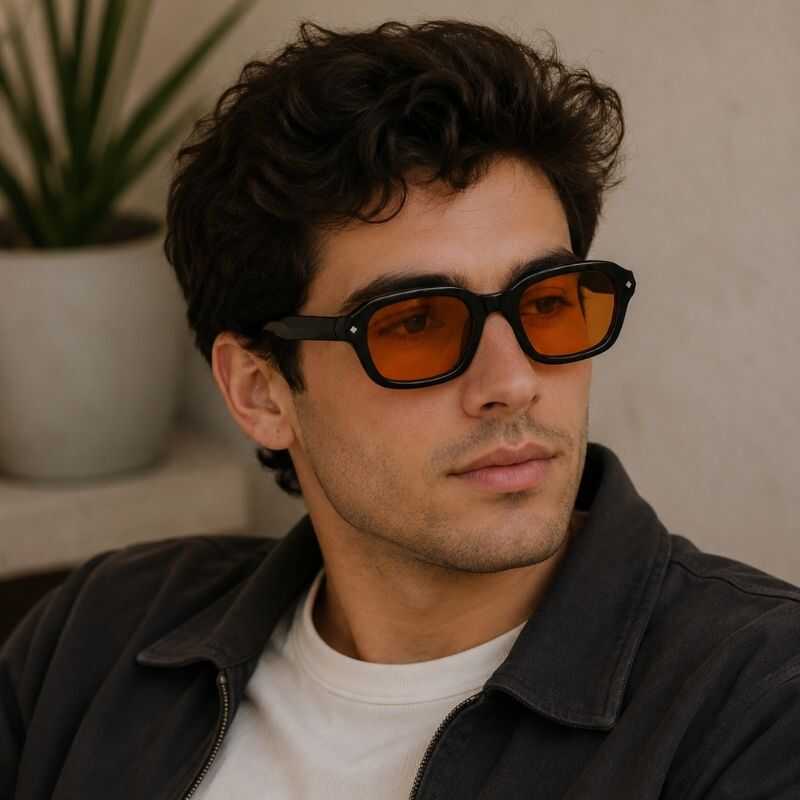 Lentes Rectangulares Naranja
