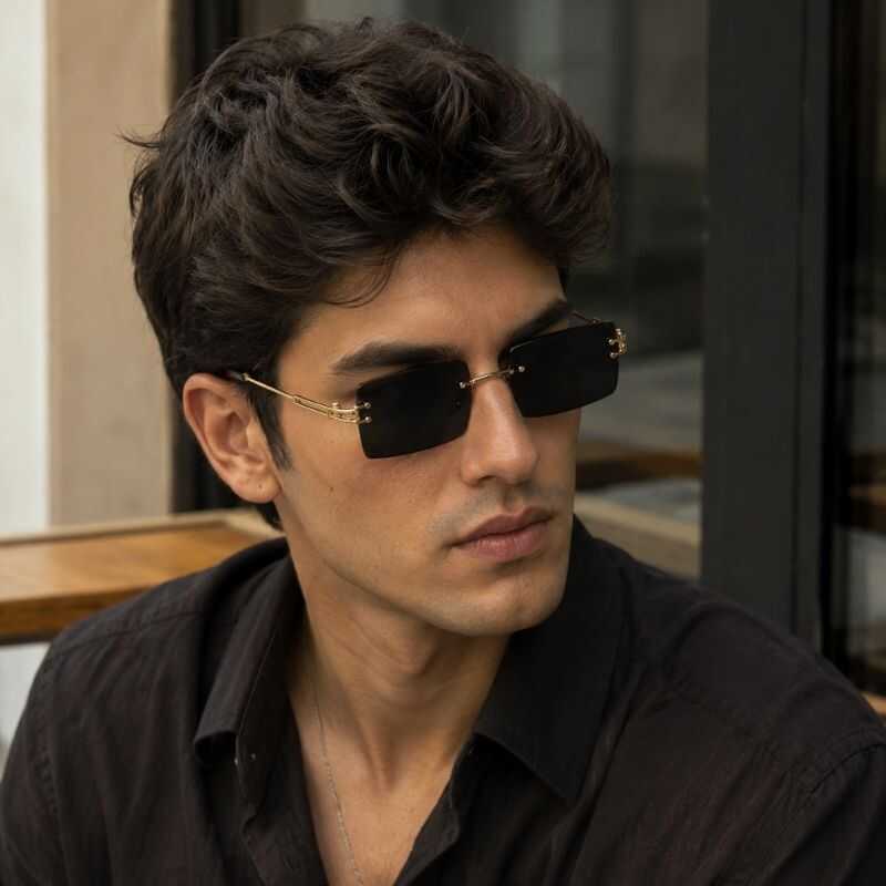 Lentes Rimless Negro