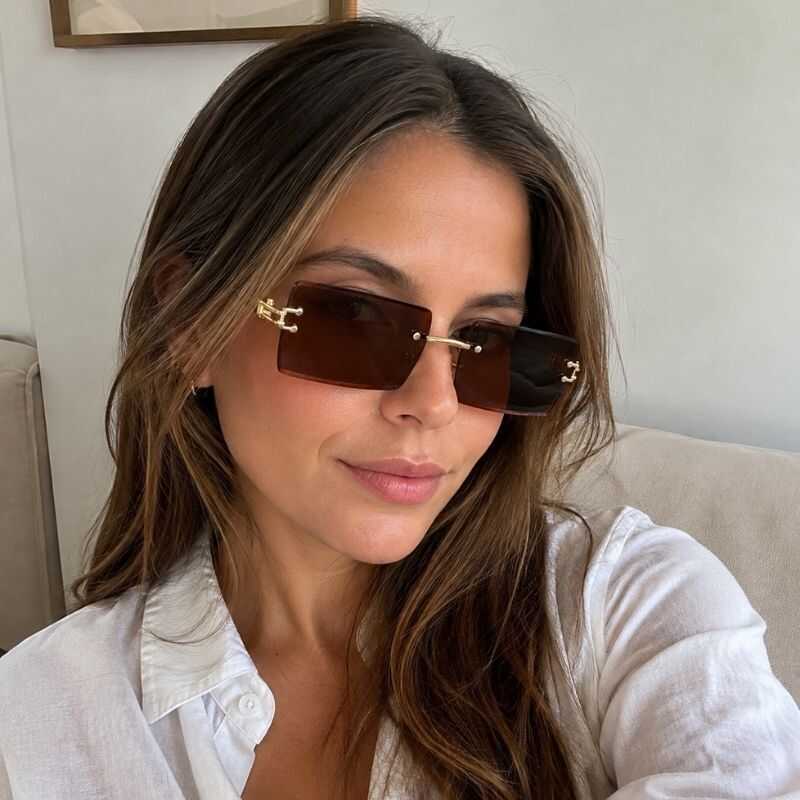 Lentes Rimless Marrón