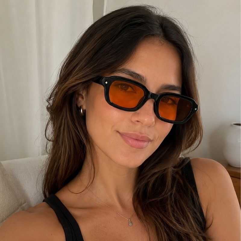 Lentes Rectangulares Naranja