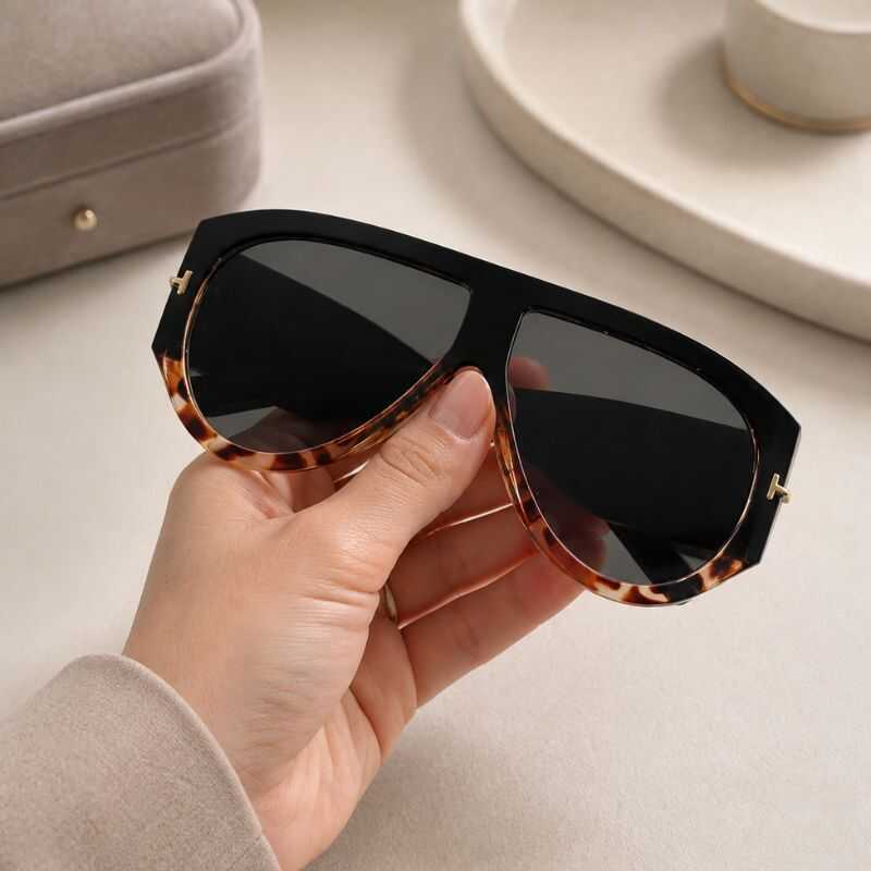 Lentes Aviador Negro y Carey
