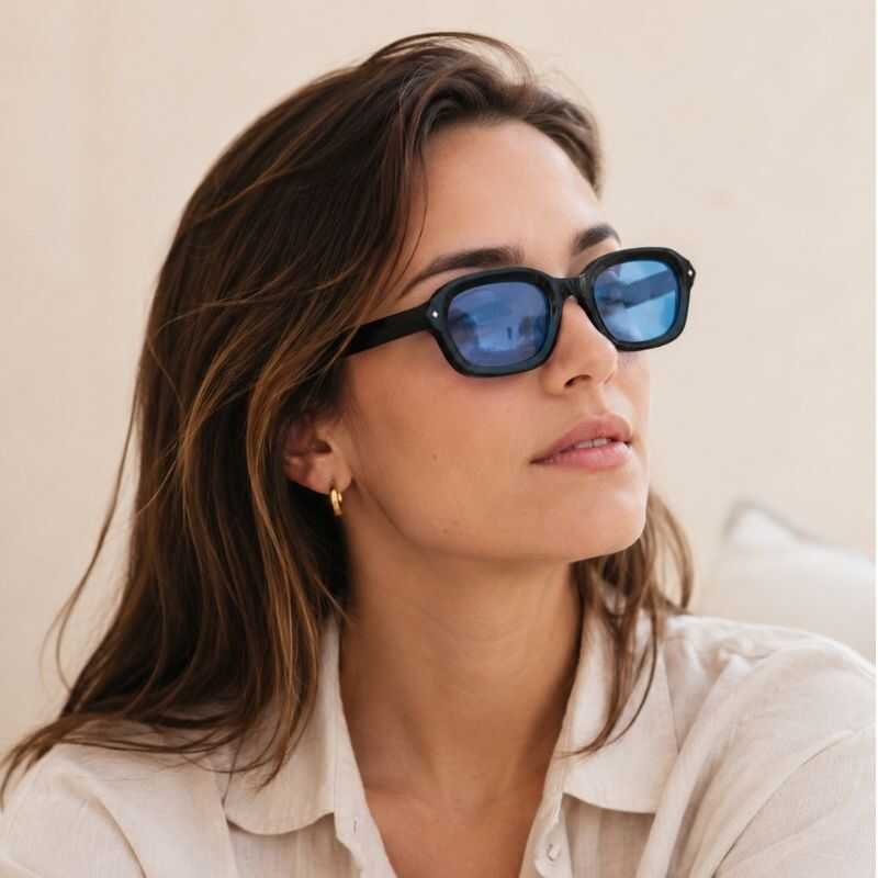 Lentes Rectangulares Azul