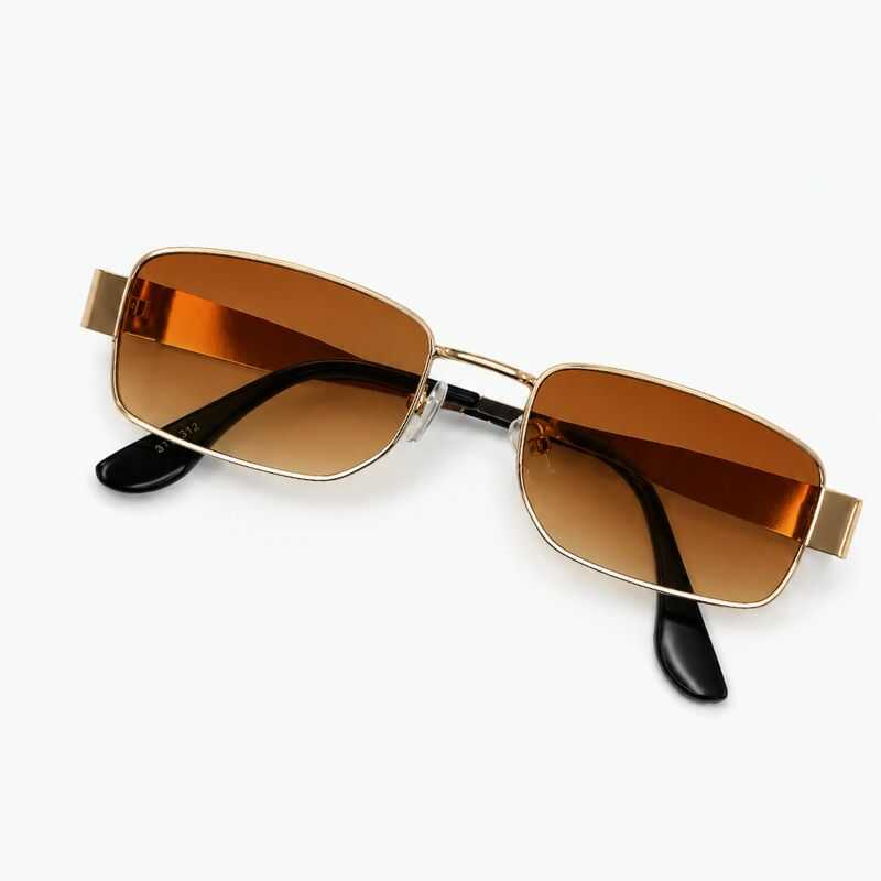 Lentes Golden Rectangulares Marrón