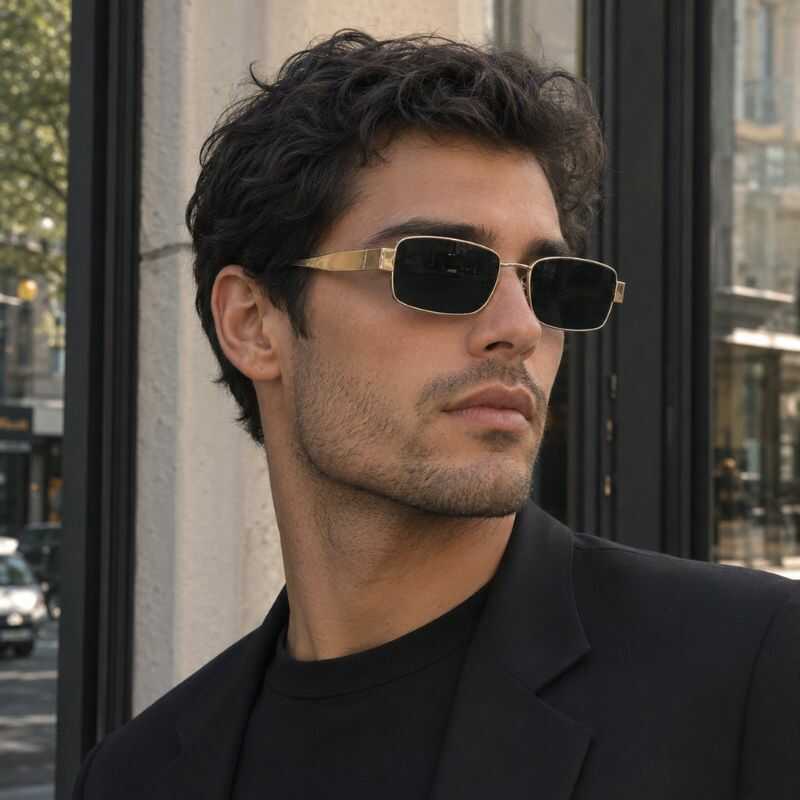 Lentes Golden Rectangulares Negro