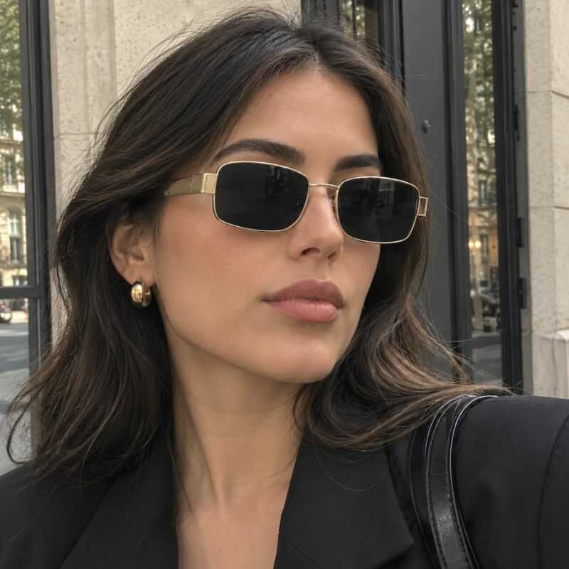 Lentes Golden Rectangulares Negro