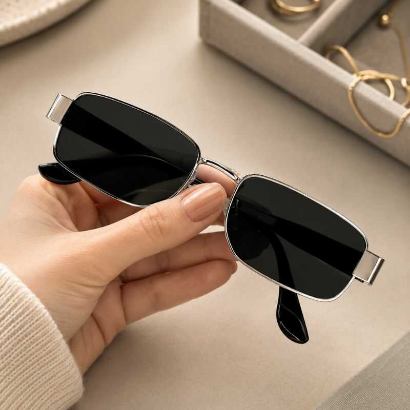 Lentes Silver Rectangulares Negro