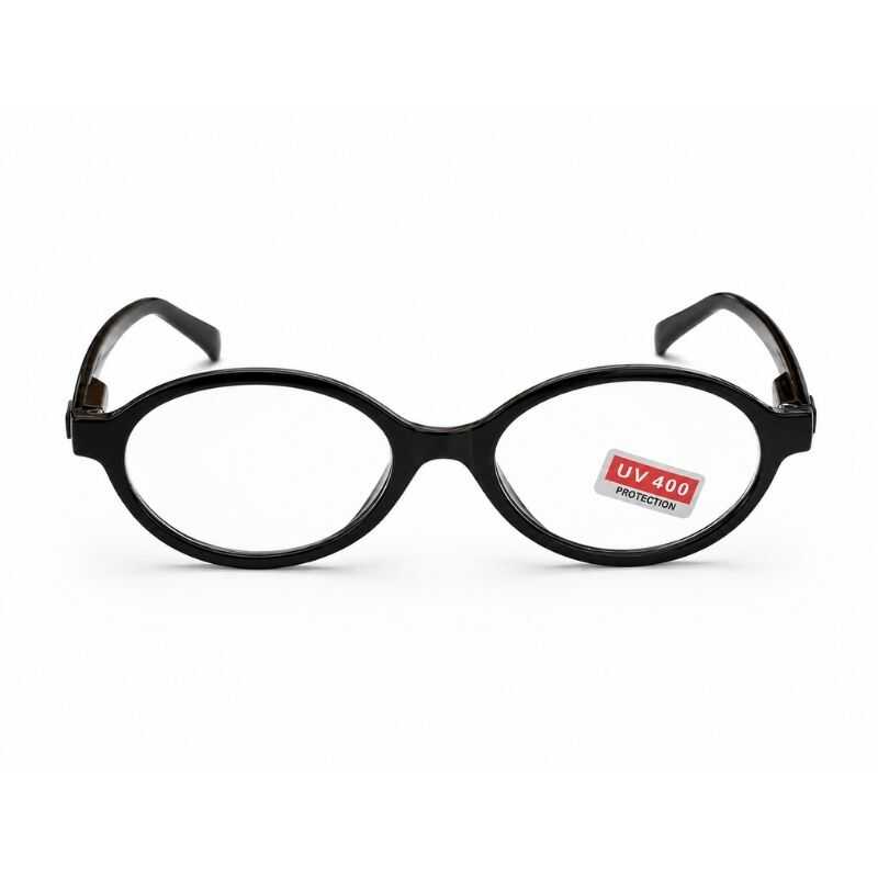 Lentes Oval Transparentes Negro