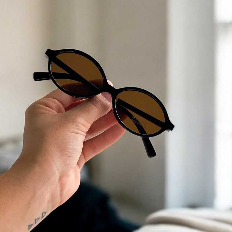 Lentes Oval Marrón