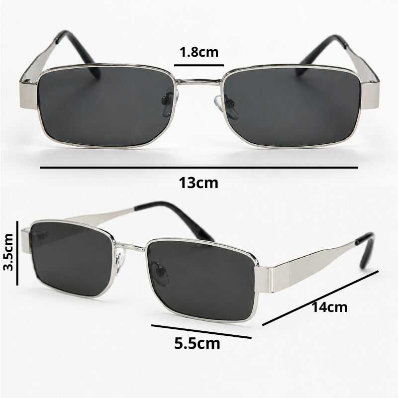 Lentes Silver Rectangulares Negro