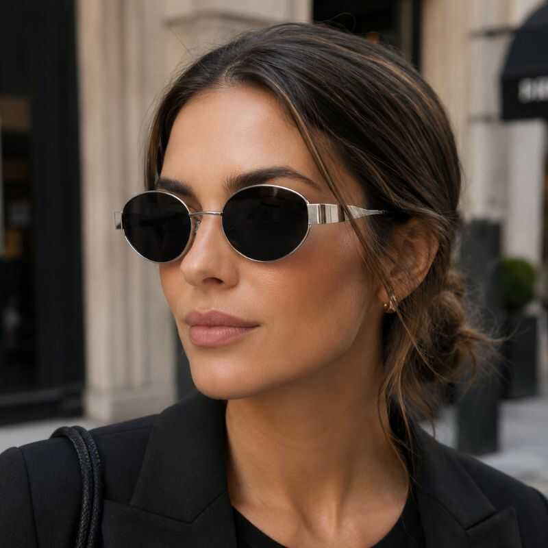 Lentes Silver Ovalados Negro
